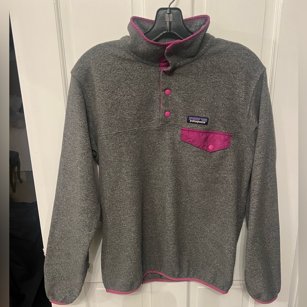 Patagonia Synchilla Gray and Pink Women's Jacket